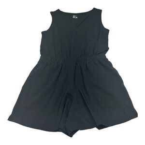 Zella Black Cross Over Sleeveless Romper Size S